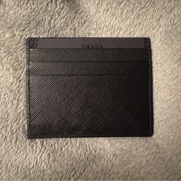 Prada Saffiano Leather Slim Card Holder Wallet Brand New Made in Italy